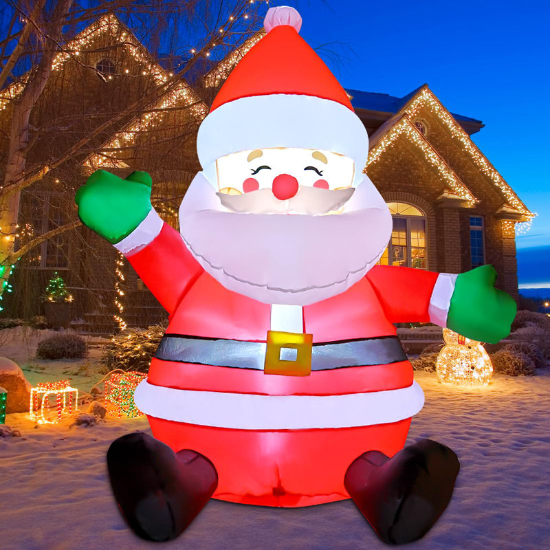 Inflatable 2024 Santa with drums